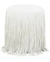 Tov Furniture Shag Me Performance Vegan Leather Ottoman