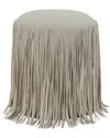 Tov Furniture Shag Me Performance Vegan Leather Ottoman