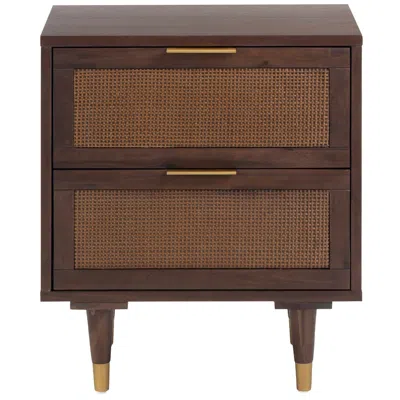 Tov Furniture Sierra Dark Chocolate Brown 2 Drawer Nightstand