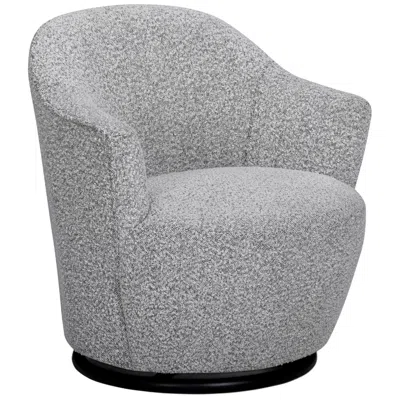 Tov Furniture Skyla Boucle Swivel Chair In Gray