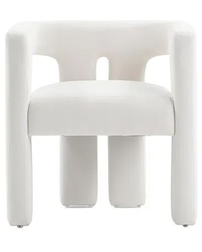 Tov Furniture Sloane Upcycled Fabric Chair In White