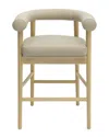 Tov Furniture Spara Faux Leather Counter Stool In Neutral