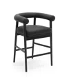 Tov Furniture Spara Faux Leather Counter Stool In Black