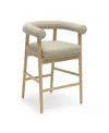 Tov Furniture Spara Faux Leather Counter Stool In Neutral