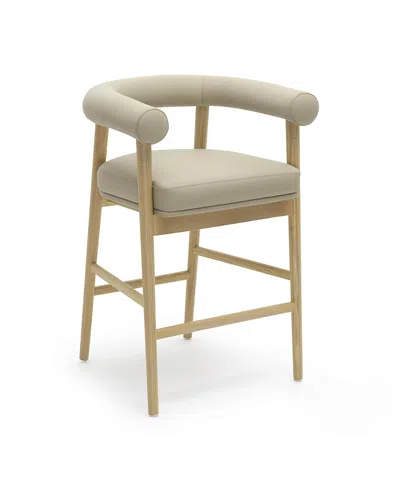 Tov Furniture Spara Faux Leather Counter Stool In Neutral