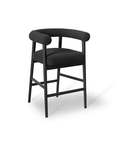 Tov Furniture Spara Performance Boucle Counter Stool In Black