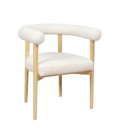 Tov Furniture Spara Performance Boucle Dining Chair In White