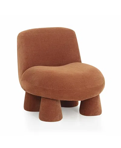 Tov Furniture Stomp Upcycled Chenille Accent Chair In Brown