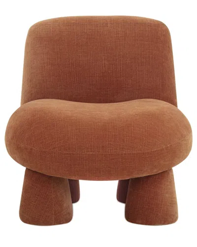 Tov Furniture Stomp Rust Upcycled Chenille Accent Chair In Brown