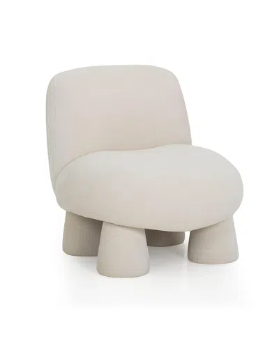 Tov Furniture Stomp Upcycled Chenille Accent Chair In White