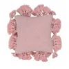 Tov Furniture Stone Washed Blush Cotton Tasseled Pillow In Pink In Pink
