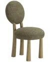 Tov Furniture Sulley Basketweave Dining Chair In Green