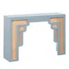 Tov Furniture Suzie Rattan Console Table In Pastel Blue