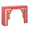 Tov Furniture Suzie Rattan Console Table In Pink