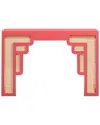 Tov Furniture Suzie Rattan Console Table In Pink