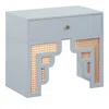 Tov Furniture Suzie Rattan Nightstand In Blue