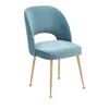 Tov Furniture Swell Velvet Chair In Blue