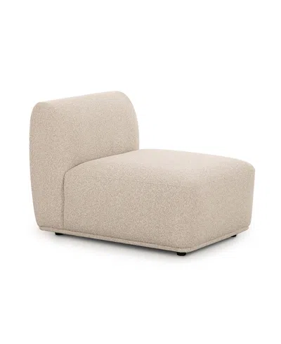 Tov Furniture Sylvie Boucle Armless 1-seater Chair In Neutral