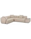Tov Furniture Sylvie Cream Boucle 4-piece Left Chaise Sectional