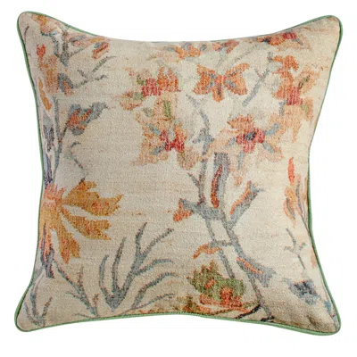 Tov Furniture Taman Natural Cotton Accent Pillow In Summer Florals In Multi