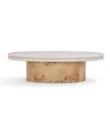 Tov Furniture Tanner Burl And Ash Coffee Table In Brown