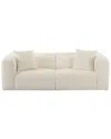Tov Furniture Tarra Fluffy Oversized Cream Corduroy Modular Love In White