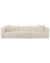 Tov Furniture Tarra Fluffy Oversized Cream Corduroy Modular Sofa