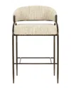 Tov Furniture Tatum Cream Textured Performance Boucle Counter St