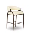 Tov Furniture Tatum Performance Faux Leather Counter Stool In Brown