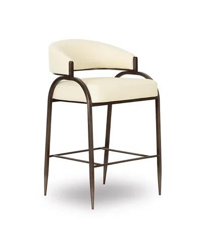 Tov Furniture Tatum Performance Faux Leather Counter Stool In Brown
