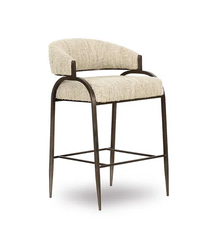 Tov Furniture Tatum Performance Faux Leather Counter Stool In Brown