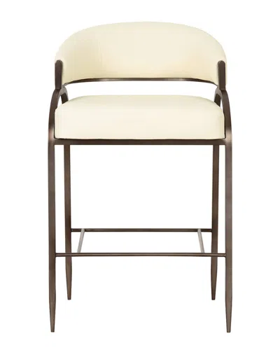 Tov Furniture Tatum Performance Vegan Leather Counter Stool In Cream