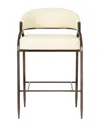 Tov Furniture Tatum Performance Vegan Leather Counter Stool In Cream