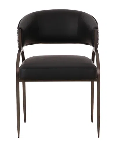 Tov Furniture Tatum Vegan Leather 2-tone Dining Chair In Black