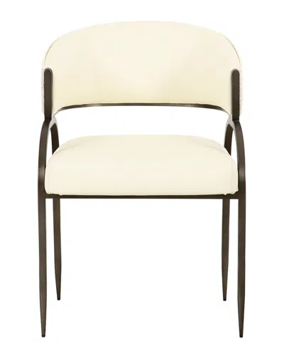 Tov Furniture Tatum Vegan Leather 2-tone Dining Chair In Neutral