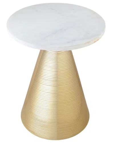 Tov Furniture Tempo Marble Side Table In Gold