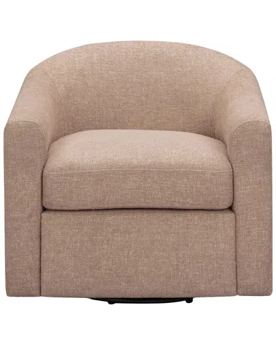 Tov Furniture Thao Basketweave Swivel Chair In Brown