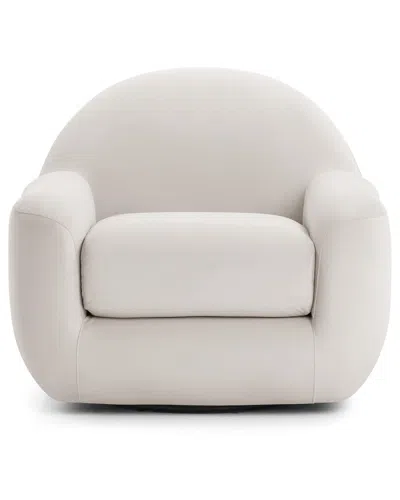 Tov Furniture Tiago Cream Velvet Swivel Chair