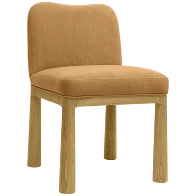 Tov Furniture Tiara 19 3/4" Wide Modern Cognac Velvet Dining Chair