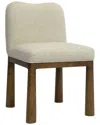 Tov Furniture Tiara Performance Basketweave Fabric Dining Chair In White
