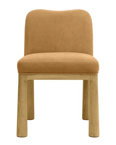 Tov Furniture Tiara Velvet Oak Dining Chair In Brown