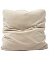 Tov Furniture Tipsy Upcycled Chenille 24 X 24 Inch Square Floppy Pillow In Neutral