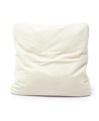 Tov Furniture Tipsy Chenille 20 X 20 Inch Square Floppy Pillow In White
