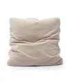 Tov Furniture Tipsy Upcycled Chenille 24 X 24 Inch Square Floppy Pillow In Neutral
