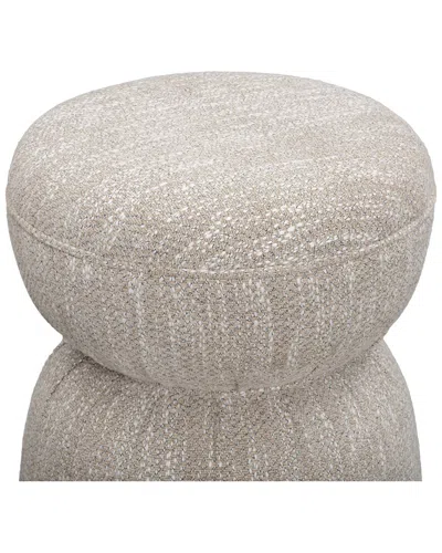 Tov Furniture Tomlin Gaming Ruched Ottoman In Neutral