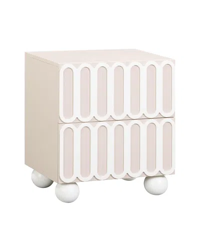 Tov Furniture Tori Motif 2-drawer Nightstand In Neutral