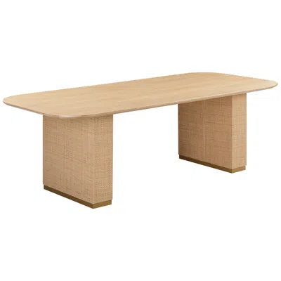 Tov Furniture Tov Akiba 96" Wide Natural Ash Wood Rectangular Dining Table