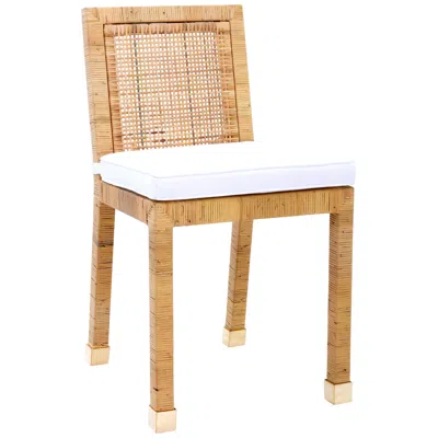 Tov Furniture Tov Amara 18 1/2" Wide Modern Coastal Natural Rattan Dining Chair