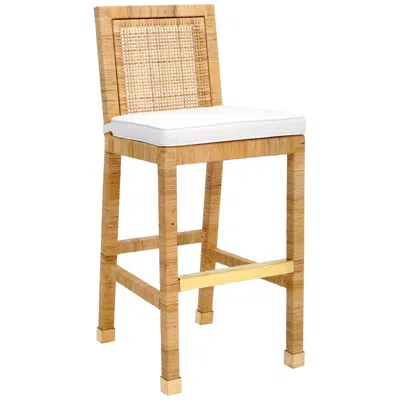 Tov Furniture Tov Amara 28" Coastal Modern Natural Rattan Bar Stool