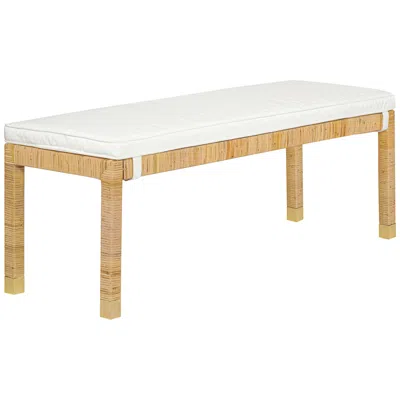 Tov Furniture Tov Amara 49 3/4" Wide Natural Woven Rattan Rectangular Bench